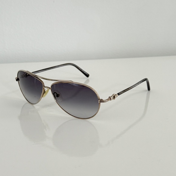 Rare David Yurman Women\'s Aviator Sunglasses DY007 Palladium Buckle Silver +Case main image 7